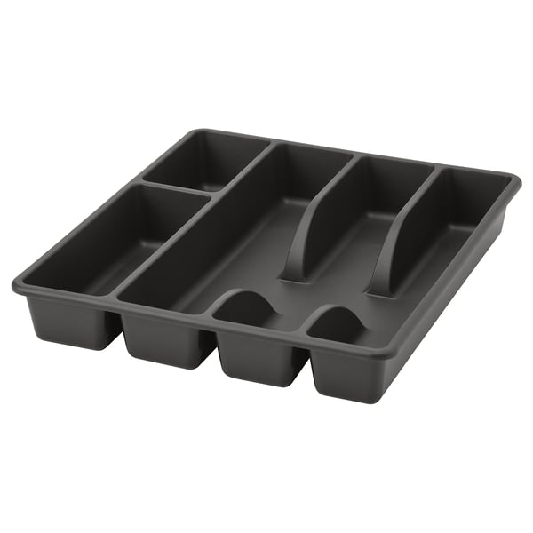 SMÄCKER cutlery tray, anthracite, 31x26 cm