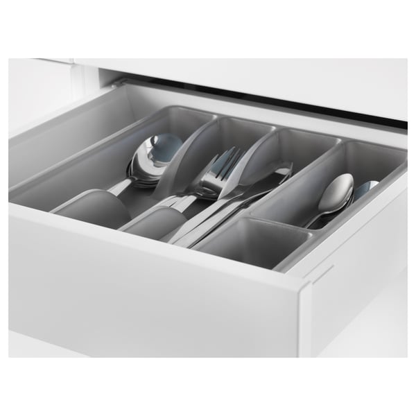 SMÄCKER cutlery tray, grey