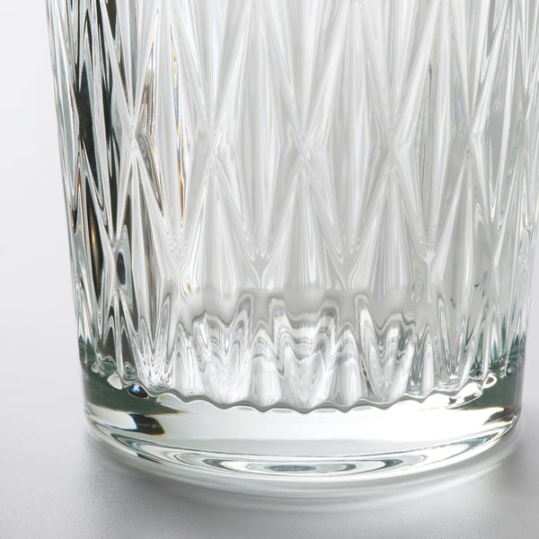 SMÄLLSPIREA vase, clear glass/patterned, 17 cm