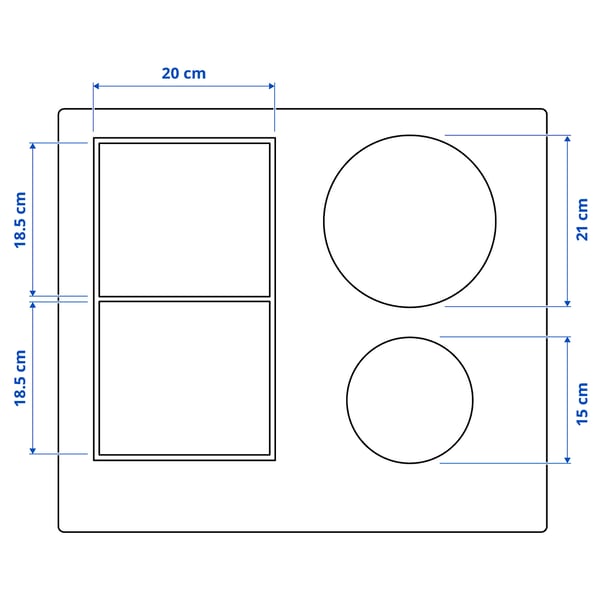 SMAKLIG induction hob, IKEA 500 black, 59 cm