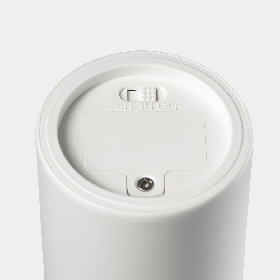 SMÅLOM LED pillar candle, battery-operated white, 9 cm