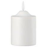 SMÅLOM LED pillar candle, battery-operated white, 9 cm