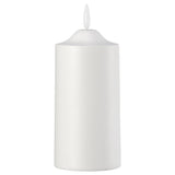 SMÅLOM LED pillar candle, battery-operated white, 14 cm