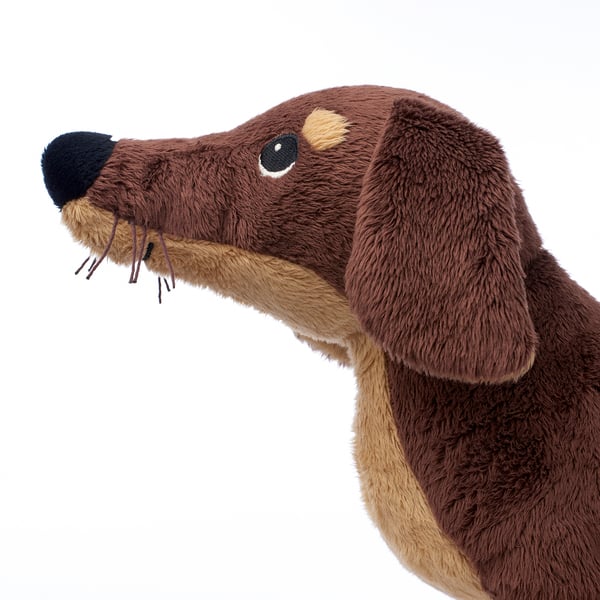 SMÅSLUG soft toy, dog/brown