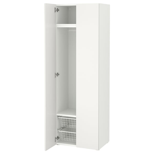SMÅSTAD wardrobe, white/white, 60x42x181 cm