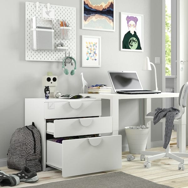 Ikea SMÅSTAD / PLATSA - Chest of 3 drawers, white/lilac, 60x42x63 cm