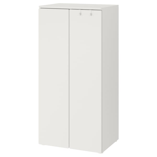 SMÅSTAD / PLATSA wardrobe, white/white, 60x42x123 cm