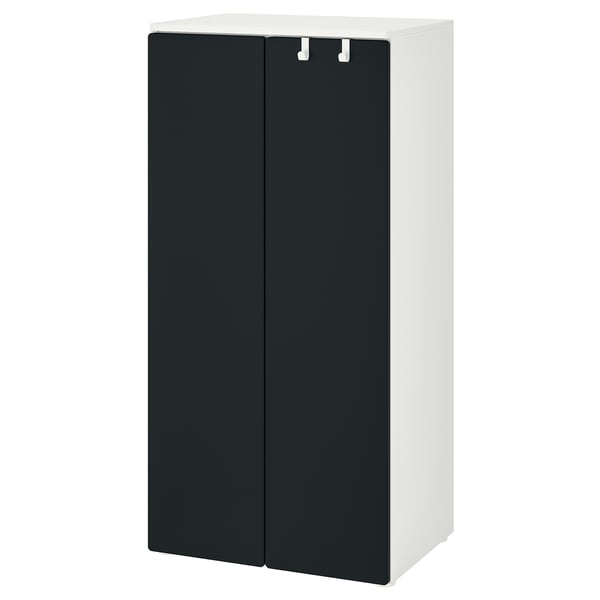 SMÅSTAD / PLATSA wardrobe, white/blackboard surface, 60x42x123 cm