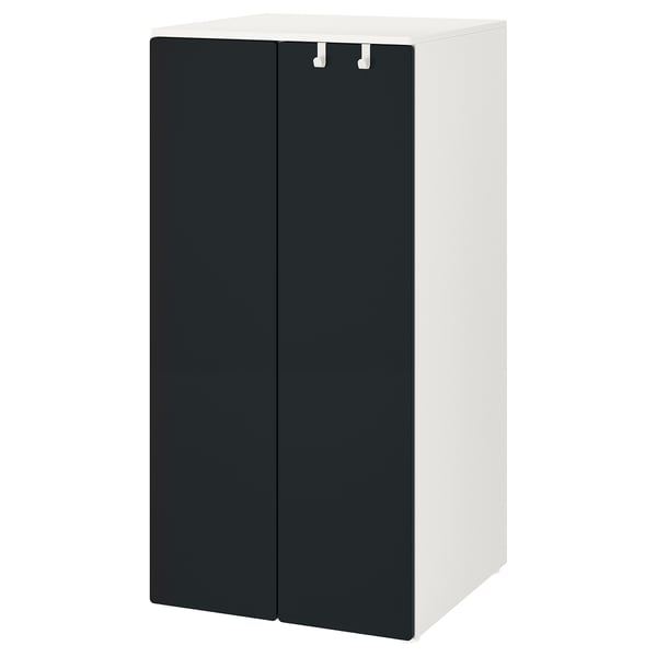 SMÅSTAD / PLATSA wardrobe, white/blackboard surface, 60x57x123 cm
