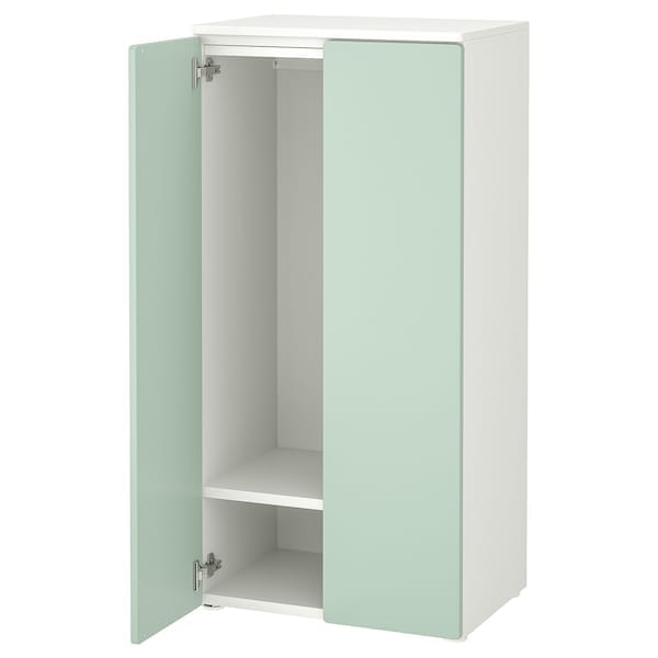Ikea SMÅSTAD / PLATSA - Wardrobe, white/light green, 60x42x123 cm