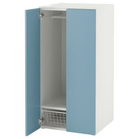SMÅSTAD / PLATSA wardrobe, white/blue, 60x57x123 cm
