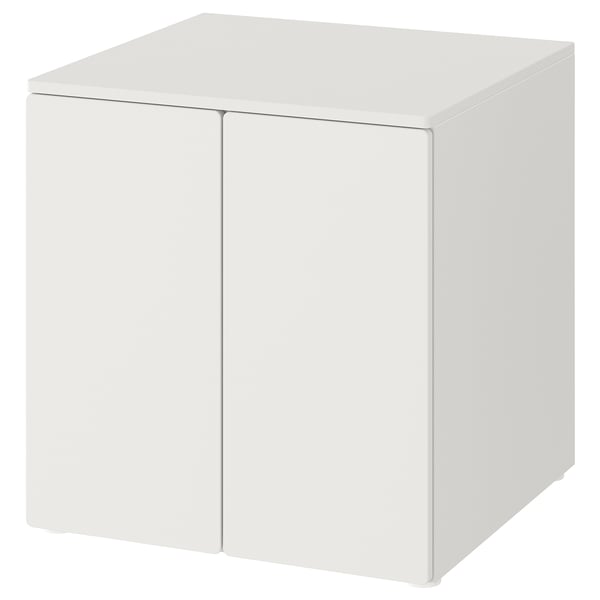 SMÅSTAD / PLATSA cabinet, white white/with 1 shelf, 60x57x63 cm