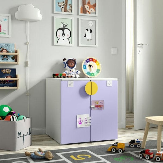 Ikea SMÅSTAD / PLATSA - Cabinet, white lilac/with 1 shelf, 60x57x63 cm
