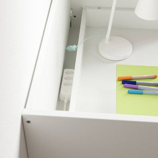 SMÅSTAD desk, white lilac/with 2 drawers, 90x79x100 cm