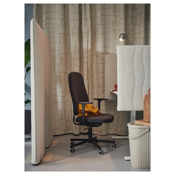 Ikea SMÖRKULL - Office chair with armrests, Gräsnäs dark grey