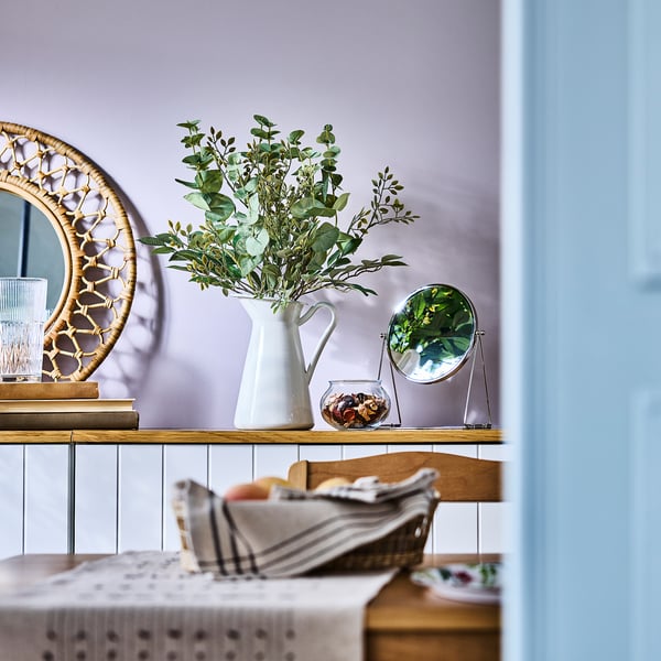 SMYCKA artificial bouquet, in/outdoor eucalyptus/green, 60 cm