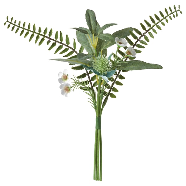 SMYCKA artificial bouquet, in/outdoor green, 31 cm