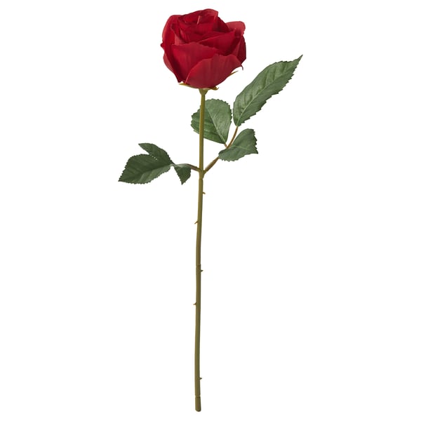 SMYCKA artificial flower, in/outdoor/Rose red, 40 cm