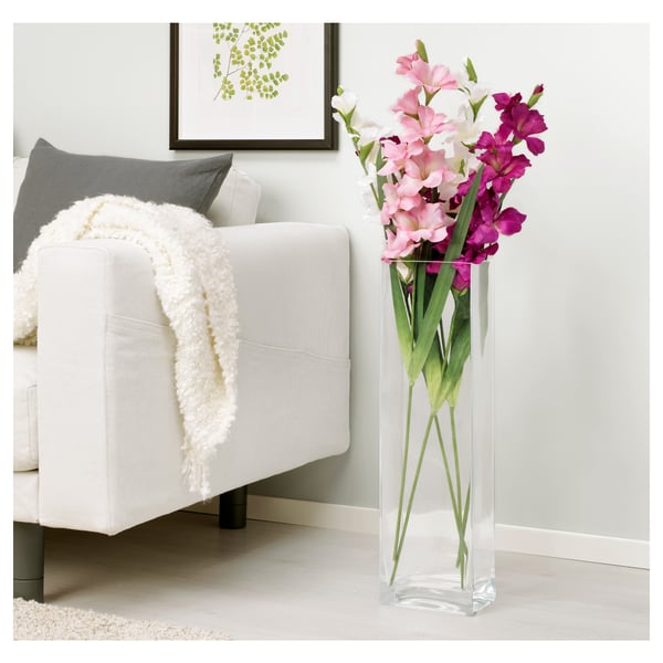 SMYCKA artificial flower, Gladiolus/white, 100 cm