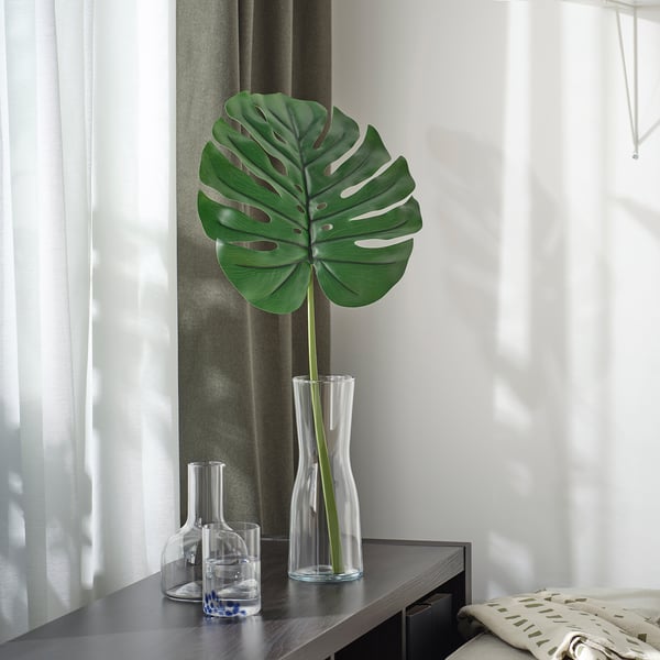 SMYCKA artificial leaf, in/outdoor/Monstera green, 80 cm
