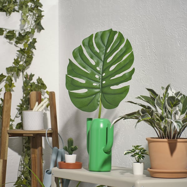 SMYCKA artificial leaf, in/outdoor/Monstera green, 80 cm