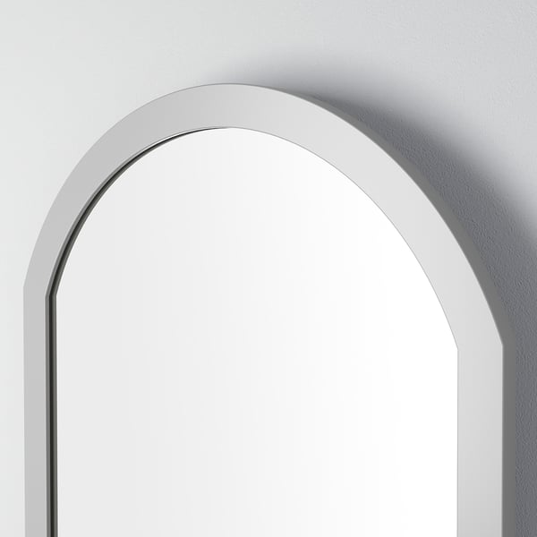 SMYGA mirror for desk/wall, light grey, 38x44 cm