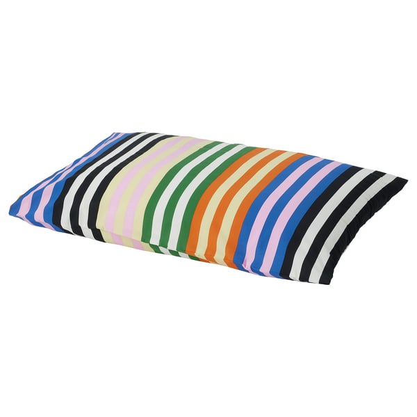 SNÖDROTTNING pillowcase, multicolour/striped, 50x80 cm