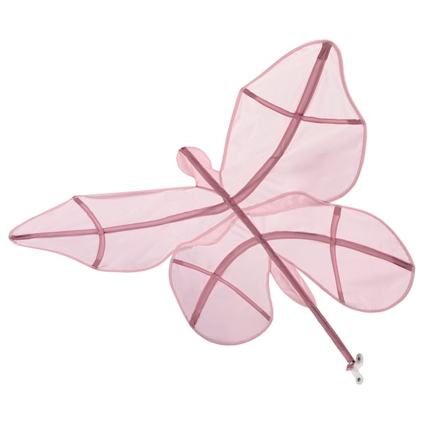 SNÖFINK bed canopy, butterfly/pink, 100x120 cm