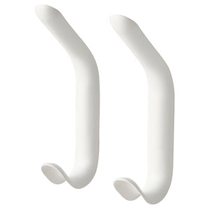 SNÖRAKA hook, white, 2x12 cm, 2 pack