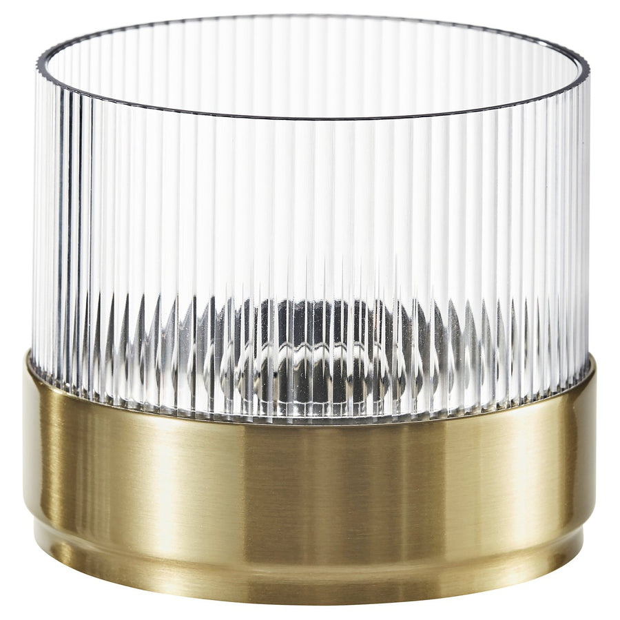 SNÖRPTRÅD LED table decoration, battery-operated brass-colour, 9.5 cm