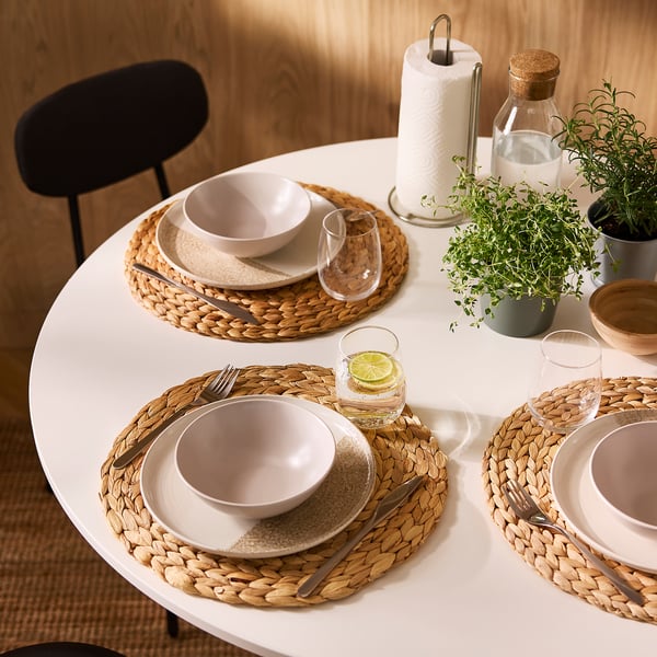 SOARÉ place mat, water hyacinth, 37 cm