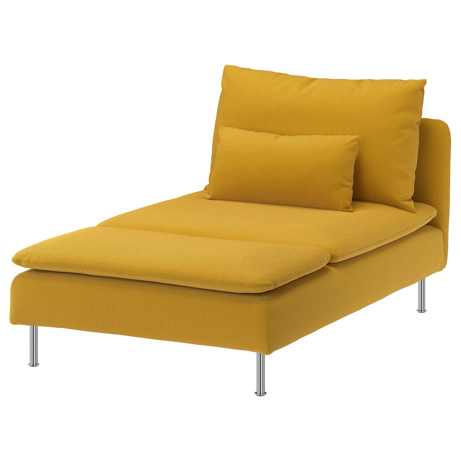 SÖDERHAMN chaise longue, Kelinge dark yellow, 93x83x151 cm