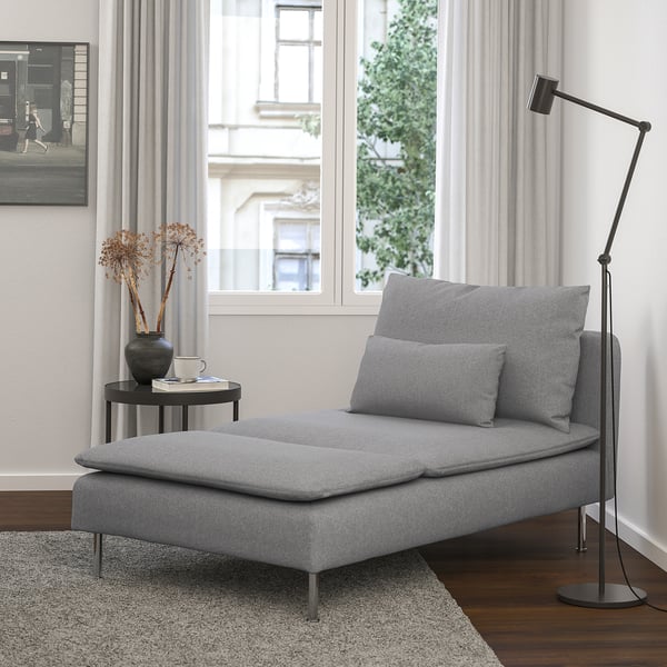 SÖDERHAMN chaise longue, Tonerud grey, 93x83x151 cm
