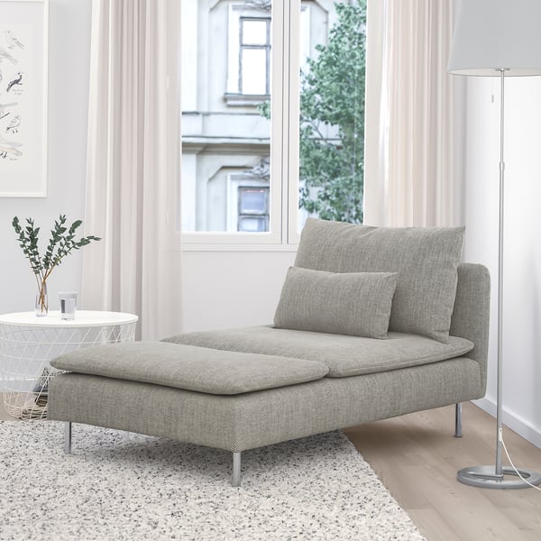 SÖDERHAMN chaise longue, Viarp beige/brown, 93x83x151 cm