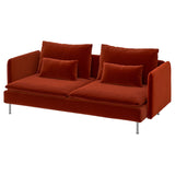 SÖDERHAMN 3-seat sofa, Alhamn deep orange-red, 198 cm