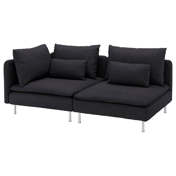 SÖDERHAMN 3-seat sofa, with open end/Hillared anthracite, 6x14x99 cm