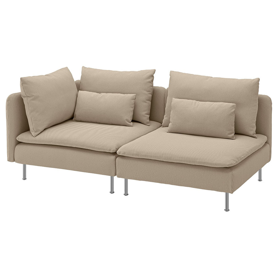 SÖDERHAMN 3-seat sofa, with open end/Kelinge beige, 192 cm