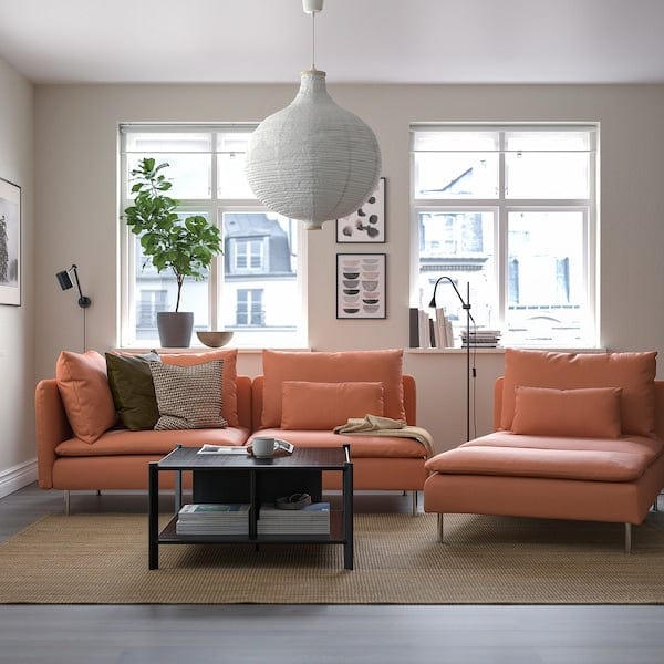 Ikea SÖDERHAMN - Divano a 3 posti, con terminale aperto/Kelinge ruggine