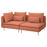SÖDERHAMN 3-seat sofa, with open end/Kelinge rust, 192 cm