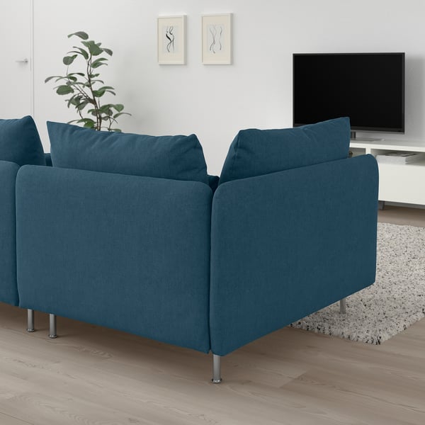 SÖDERHAMN 3-seat sofa, with open end/Tallmyra blue, 6x14x99 cm