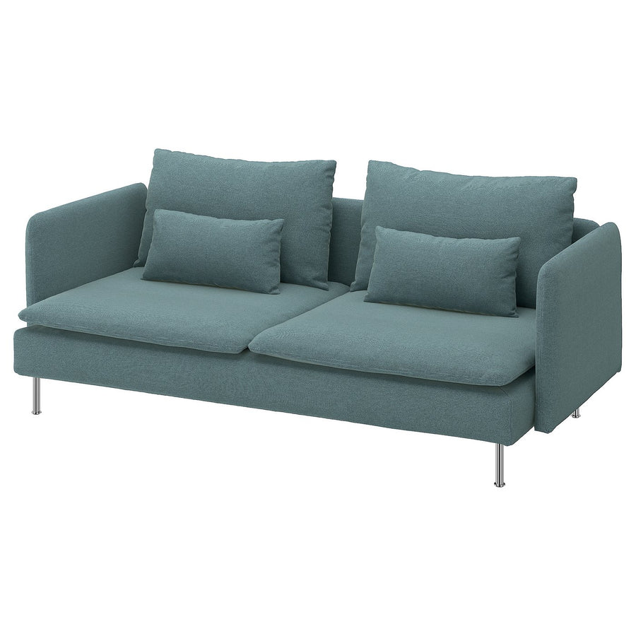 SÖDERHAMN 3-seat sofa, Fridtuna dark grey-blue, 198 cm