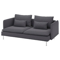 SÖDERHAMN 3-seat sofa, Gunnared medium grey, 198 cm
