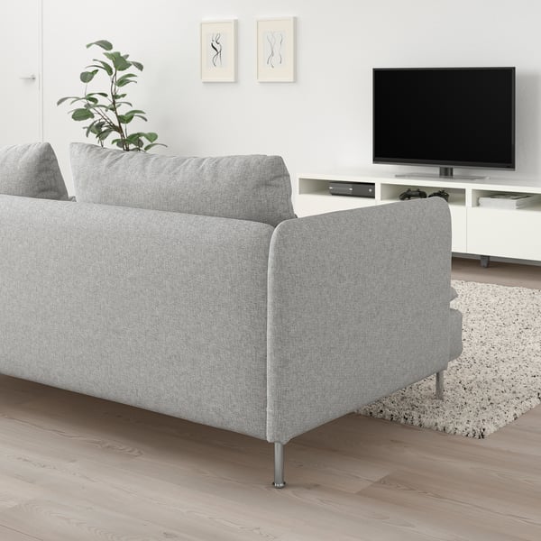 SÖDERHAMN 3-seat sofa, Tallmyra white/black, 186x14x99 cm