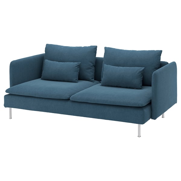 SÖDERHAMN 3-seat sofa, Tallmyra blue, 186x14x99 cm