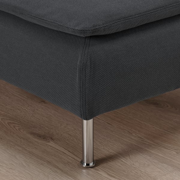 SÖDERHAMN 4-seat sofa with chaise longue, and open end Fridtuna/dark grey, 285 cm