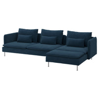 SÖDERHAMN 4-seat sofa, with chaise longue/Kelinge dark blue, 291 cm