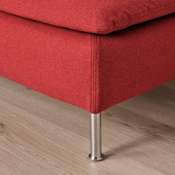 Ikea SÖDERHAMN - 4-seater sofa with chaise-longue, Tonerud red