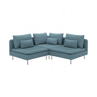 SÖDERHAMN corner sofa, 3-seat, Fridtuna dark grey-blue