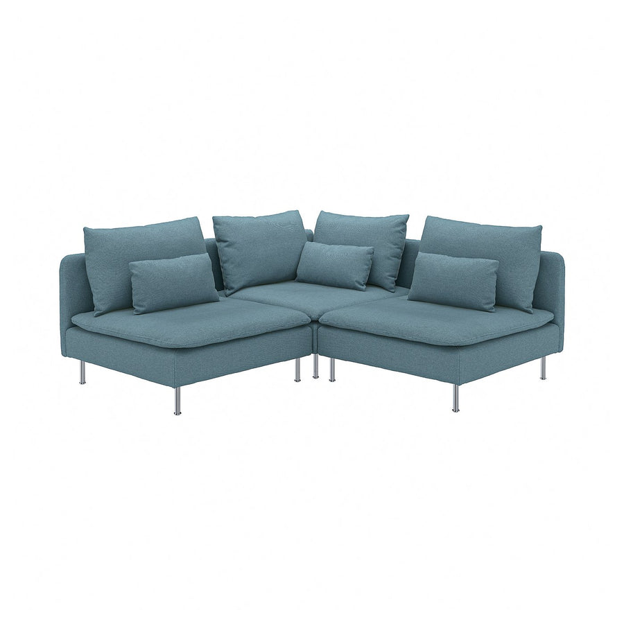 SÖDERHAMN corner sofa, 3-seat, Fridtuna dark grey-blue