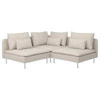 SÖDERHAMN corner sofa, 3-seat, Gunnared beige, 192x14x99 cm